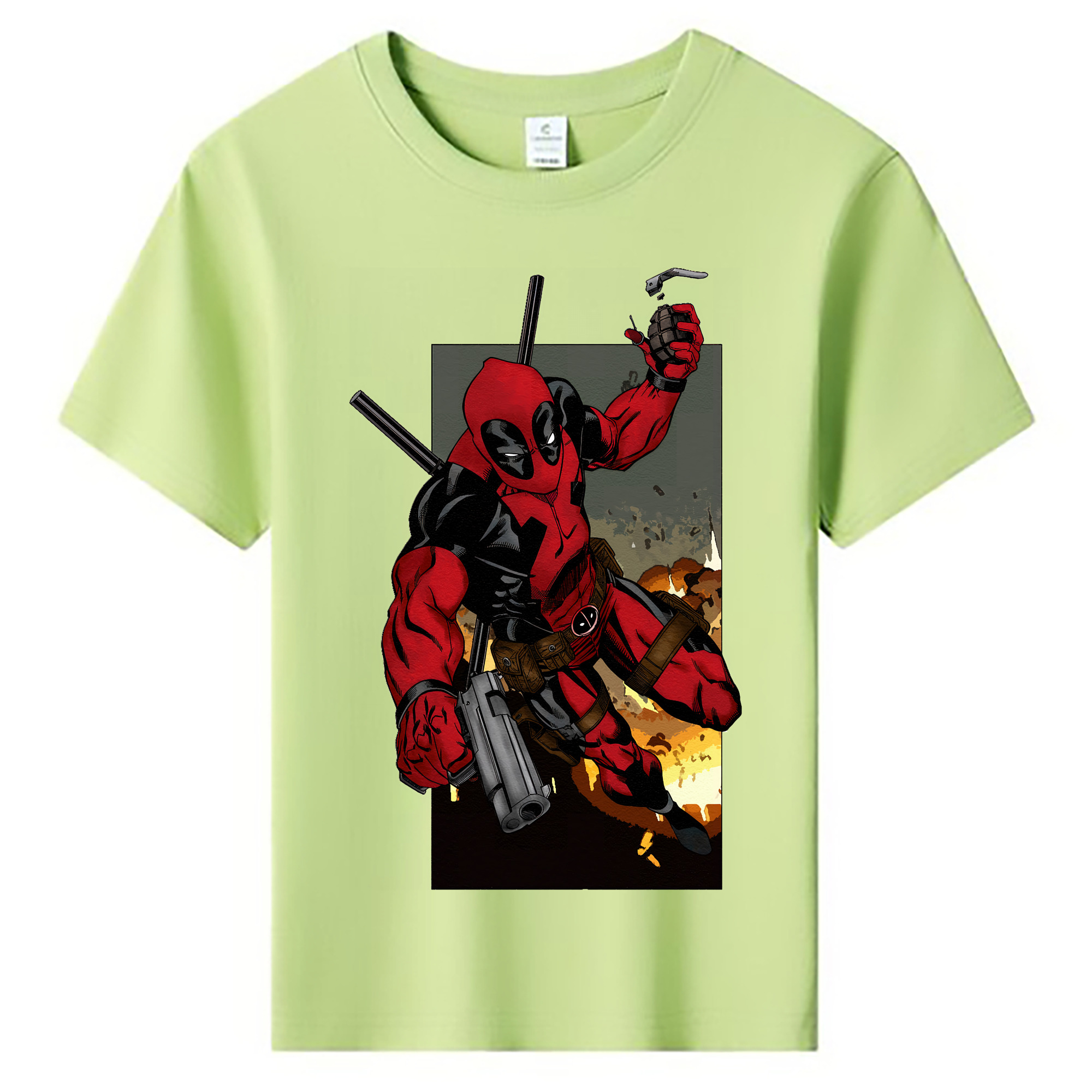 （画像用） Deadpool デッドプール 綿100％キッズTシャツ（フロントプリント）